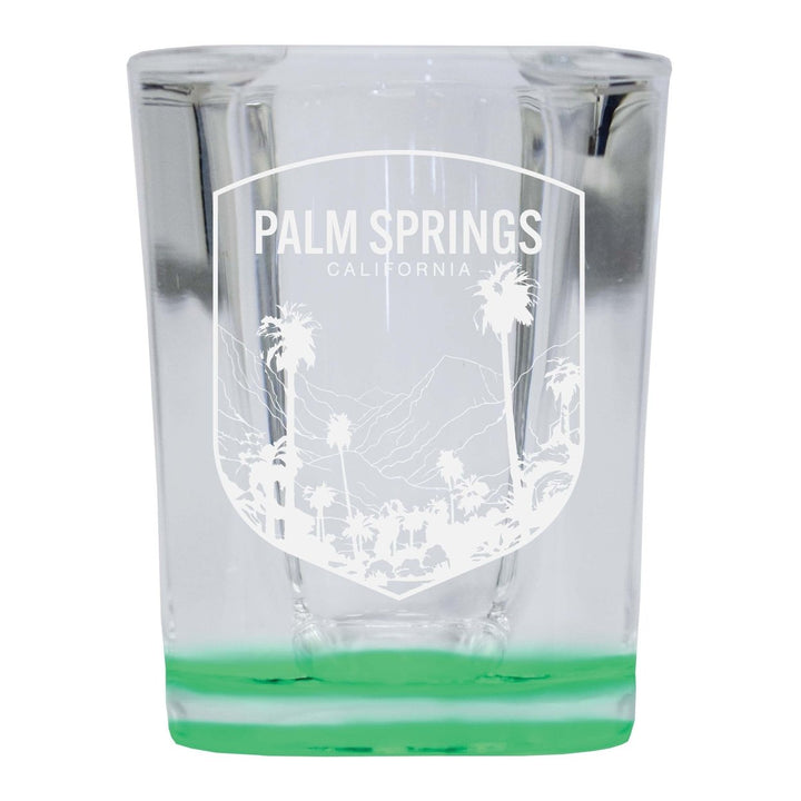 Palm Springs California Souvenir 2 Ounce Engraved Shot Glass Square Image 2