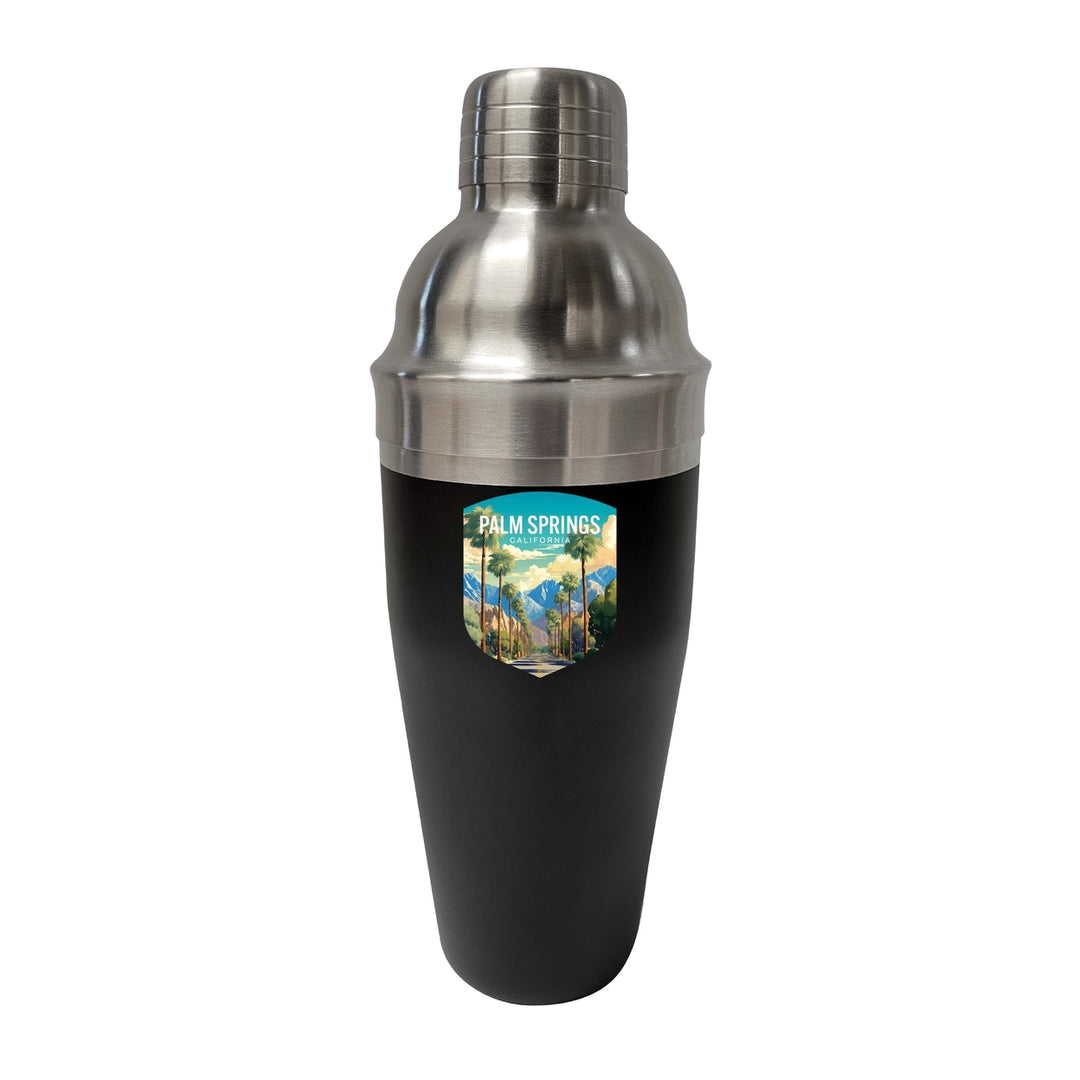 Palm Springs California Design A Souvenir 24 oz Stainless Steel Cocktail Shaker Black Image 1