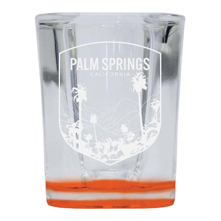 Palm Springs California Souvenir 2 Ounce Engraved Shot Glass Square Image 3