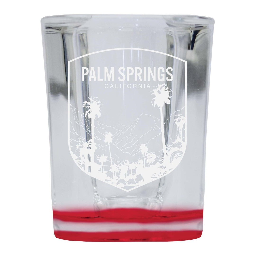 Palm Springs California Souvenir 2 Ounce Engraved Shot Glass Square Image 1