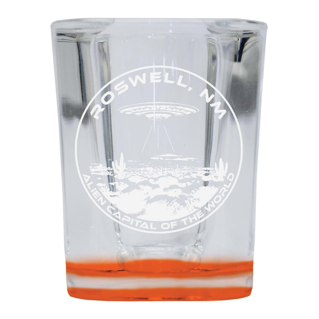 Roswell Mexico Souvenir 2 Ounce Engraved Shot Glass Square Image 1