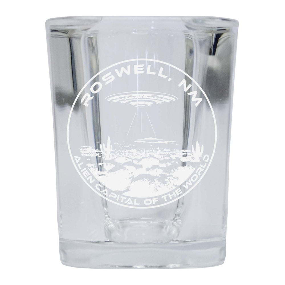 Roswell Mexico Souvenir 2 Ounce Engraved Shot Glass Square Image 2