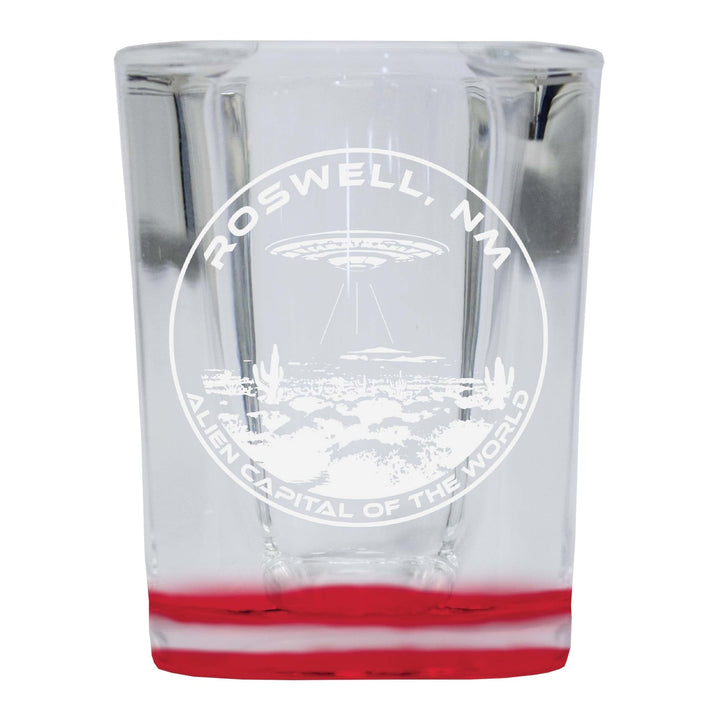 Roswell Mexico Souvenir 2 Ounce Engraved Shot Glass Square Image 3