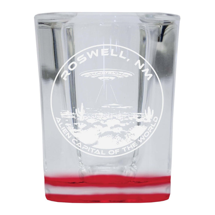 Roswell Mexico Souvenir 2 Ounce Engraved Shot Glass Square Image 1