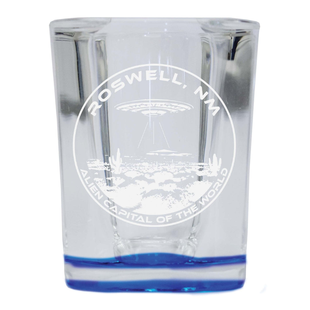 Roswell Mexico Souvenir 2 Ounce Engraved Shot Glass Square Image 4