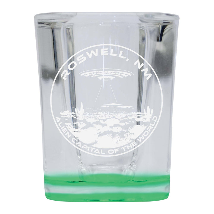 Roswell Mexico Souvenir 2 Ounce Engraved Shot Glass Square Image 4