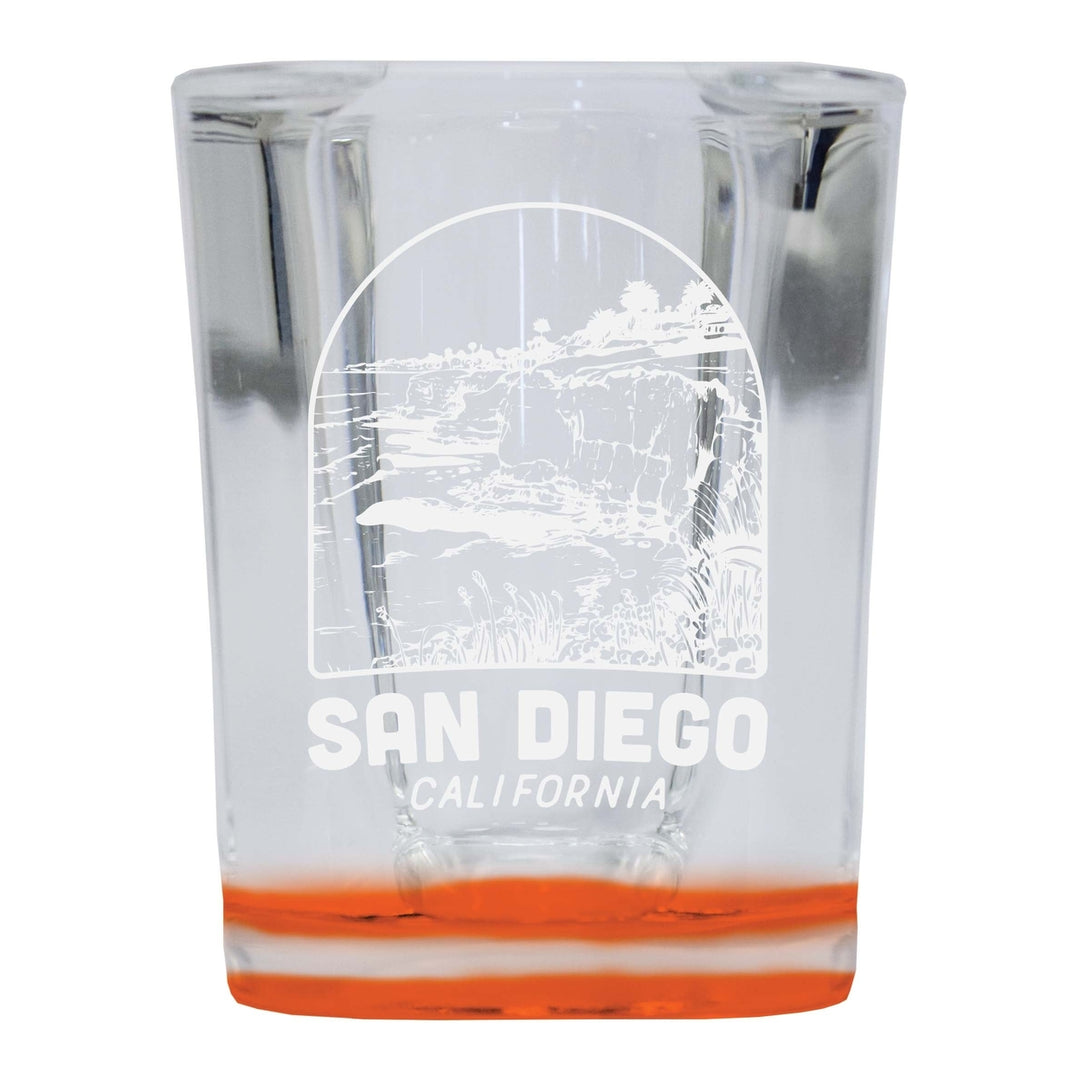 San Diego California Souvenir 2 Ounce Engraved Shot Glass Square Image 1