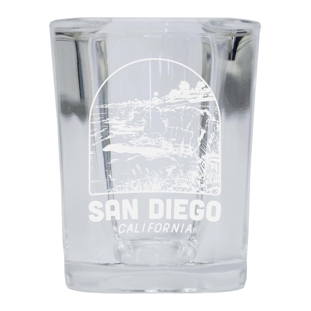 San Diego California Souvenir 2 Ounce Engraved Shot Glass Square Image 3