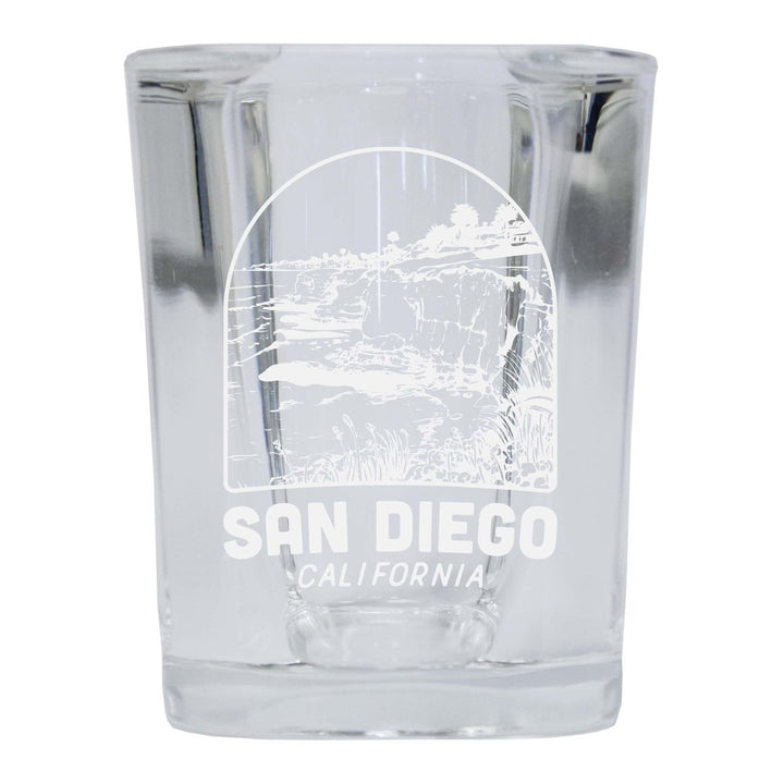 San Diego California Souvenir 2 Ounce Engraved Shot Glass Square Image 3