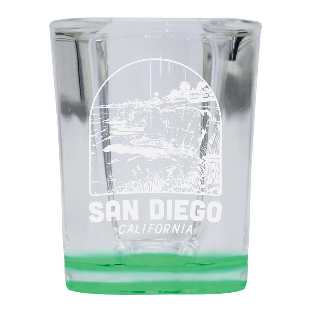 San Diego California Souvenir 2 Ounce Engraved Shot Glass Square Image 4