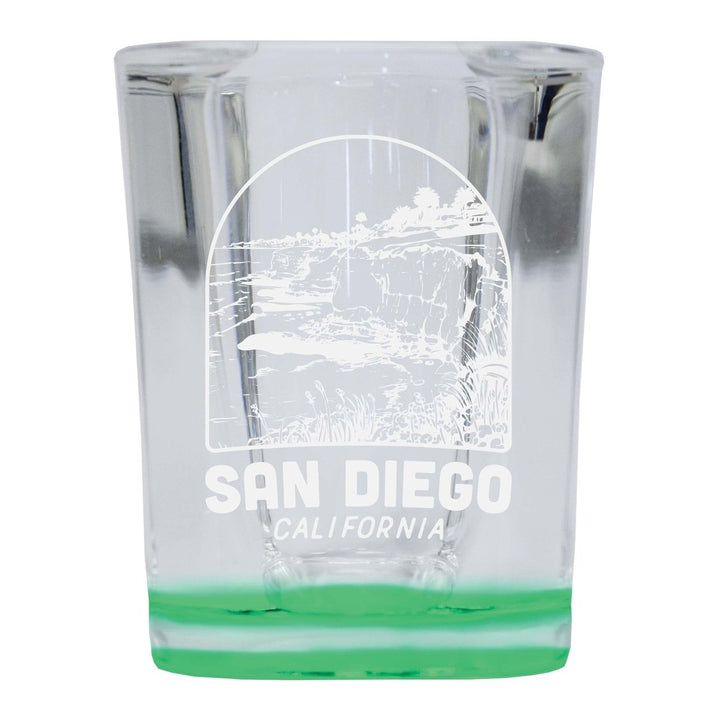 San Diego California Souvenir 2 Ounce Engraved Shot Glass Square Image 1