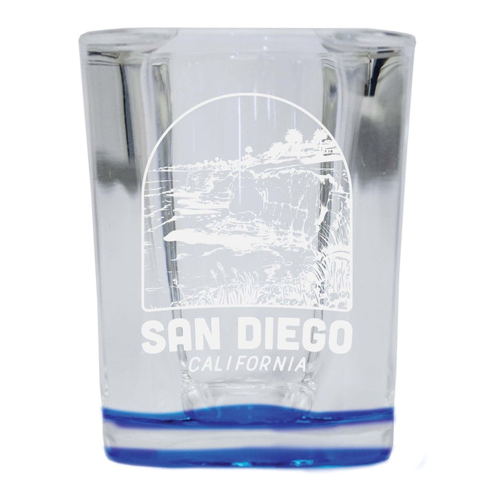 San Diego California Souvenir 2 Ounce Engraved Shot Glass Square Image 4