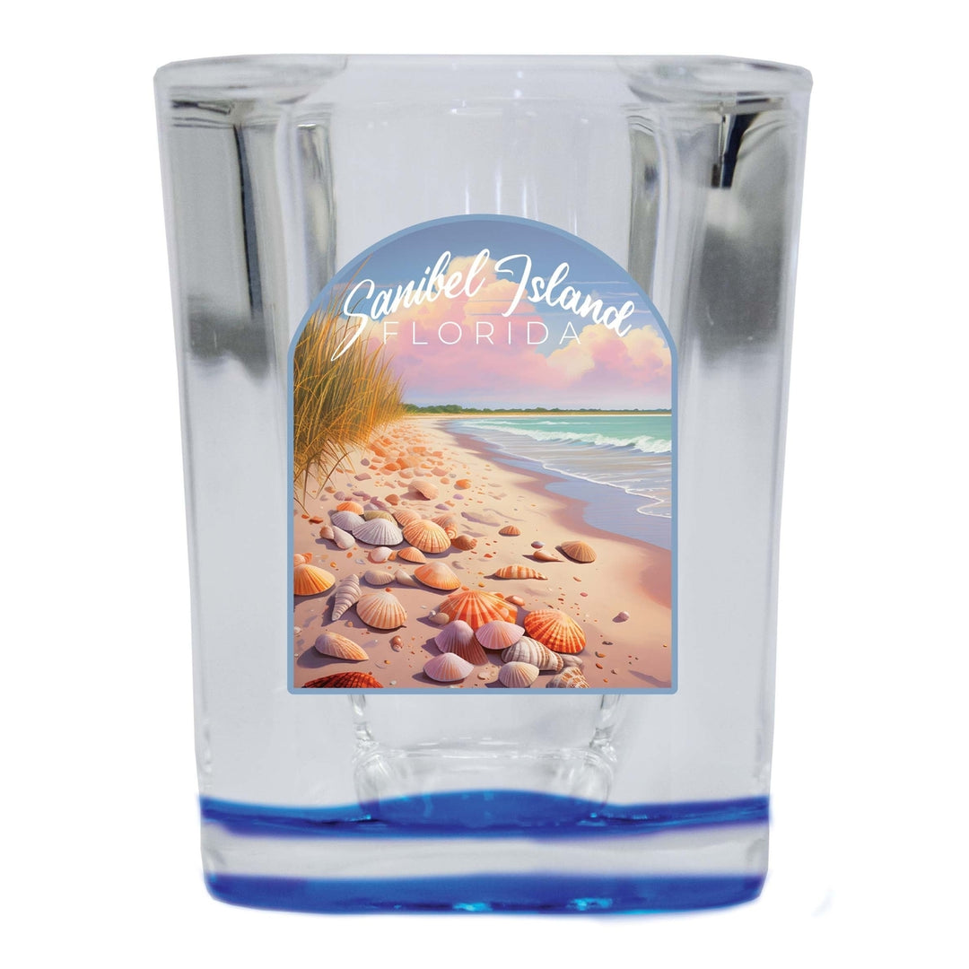 Sanibel Island Florida Design B Souvenir 2 Ounce Shot Glass Square Image 1