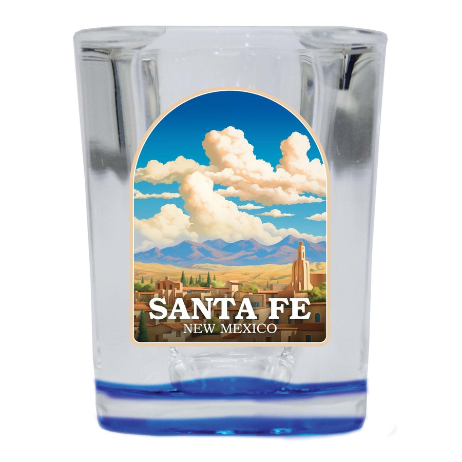 Santa Fe Mexico Design A Souvenir 2 Ounce Shot Glass Square Image 1