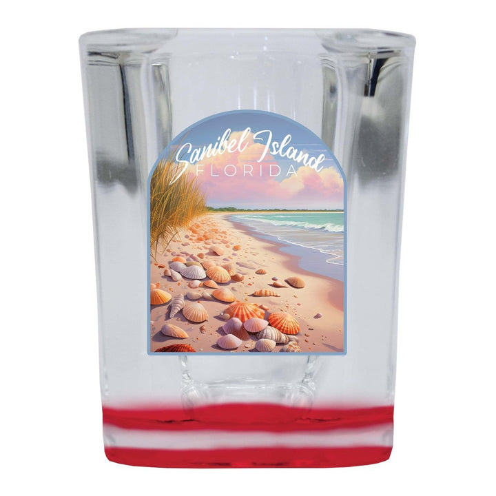 Sanibel Island Florida Design B Souvenir 2 Ounce Shot Glass Square Image 4