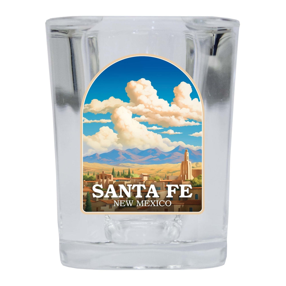 Santa Fe Mexico Design A Souvenir 2 Ounce Shot Glass Square Image 2