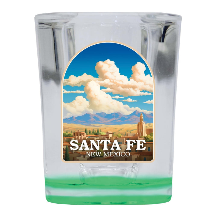 Santa Fe Mexico Design A Souvenir 2 Ounce Shot Glass Square Image 3