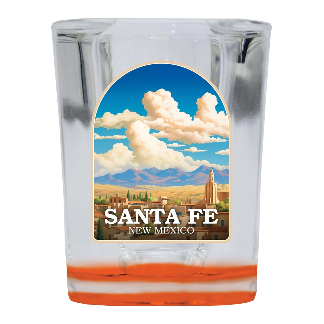 Santa Fe Mexico Design A Souvenir 2 Ounce Shot Glass Square Image 4