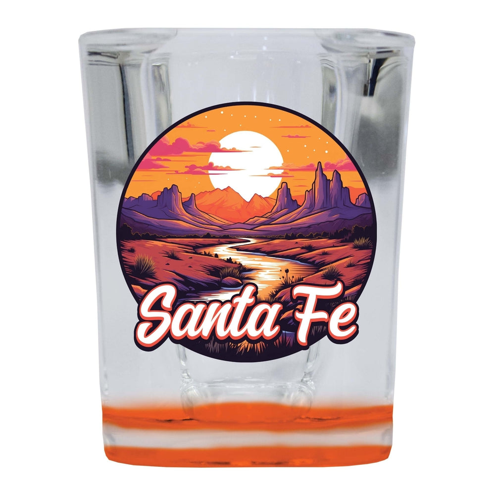 Santa Fe Mexico Design B Souvenir 2 Ounce Shot Glass Square Image 2