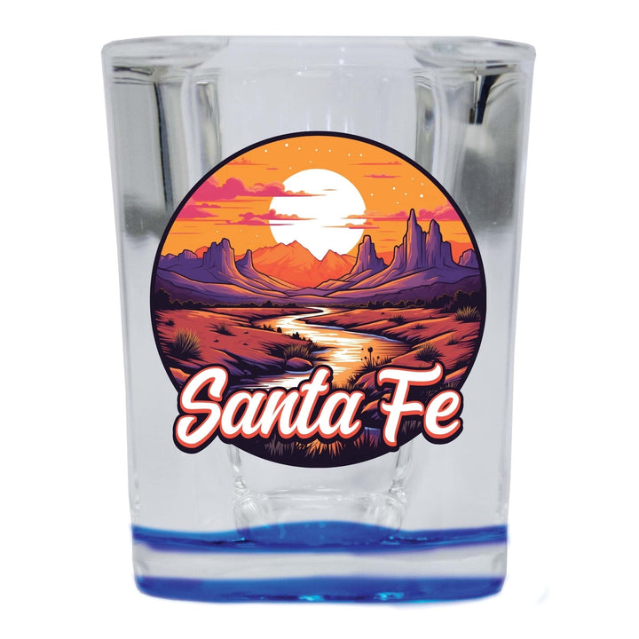 Santa Fe Mexico Design B Souvenir 2 Ounce Shot Glass Square Image 4