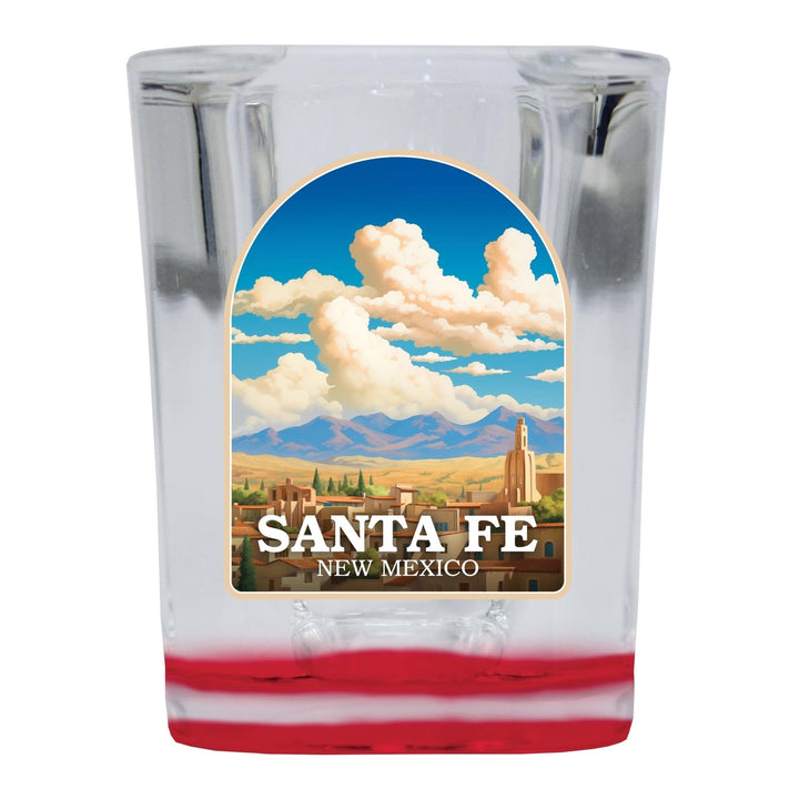 Santa Fe Mexico Design A Souvenir 2 Ounce Shot Glass Square Image 4