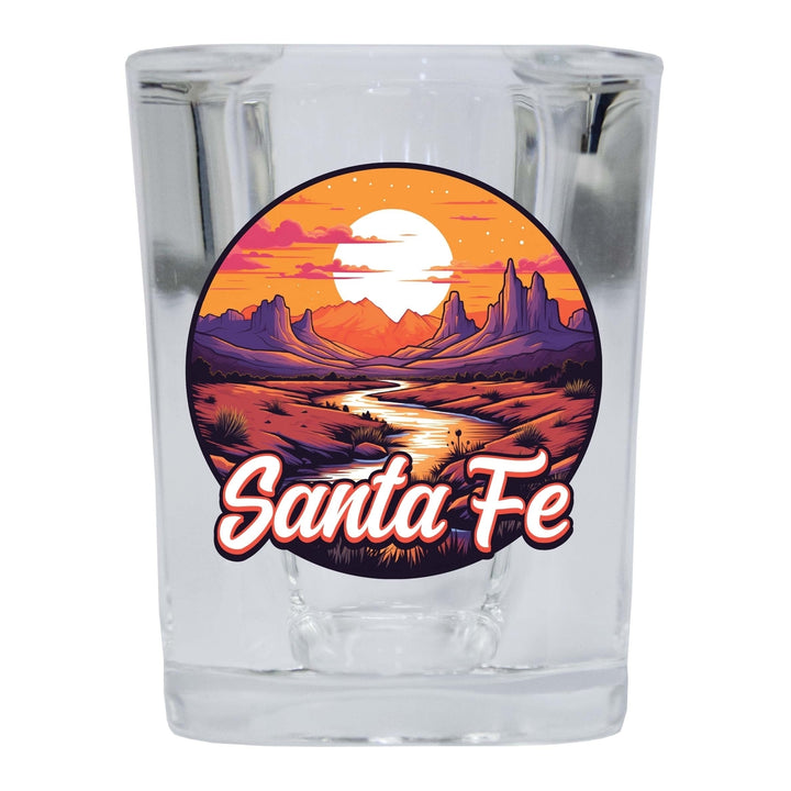 Santa Fe Mexico Design B Souvenir 2 Ounce Shot Glass Square Image 4