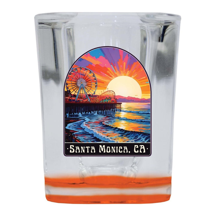 Santa Monica California Design B Souvenir 2 Ounce Shot Glass Square Image 4