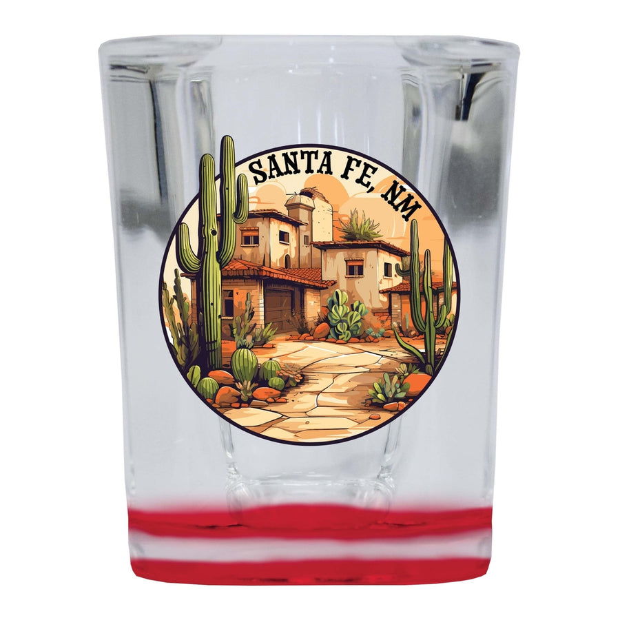 Santa Fe Mexico Design D Souvenir 2 Ounce Shot Glass Square Image 1