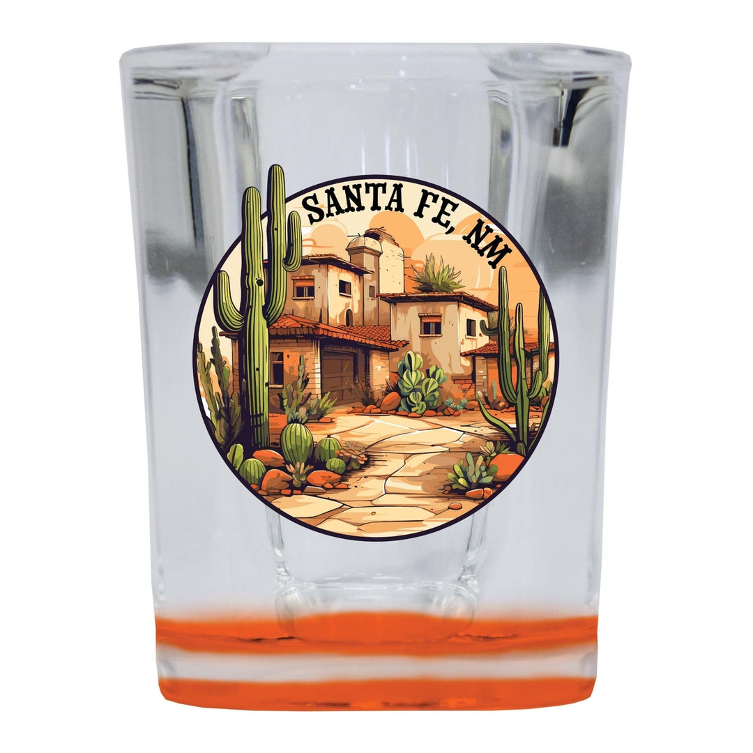 Santa Fe Mexico Design D Souvenir 2 Ounce Shot Glass Square Image 2