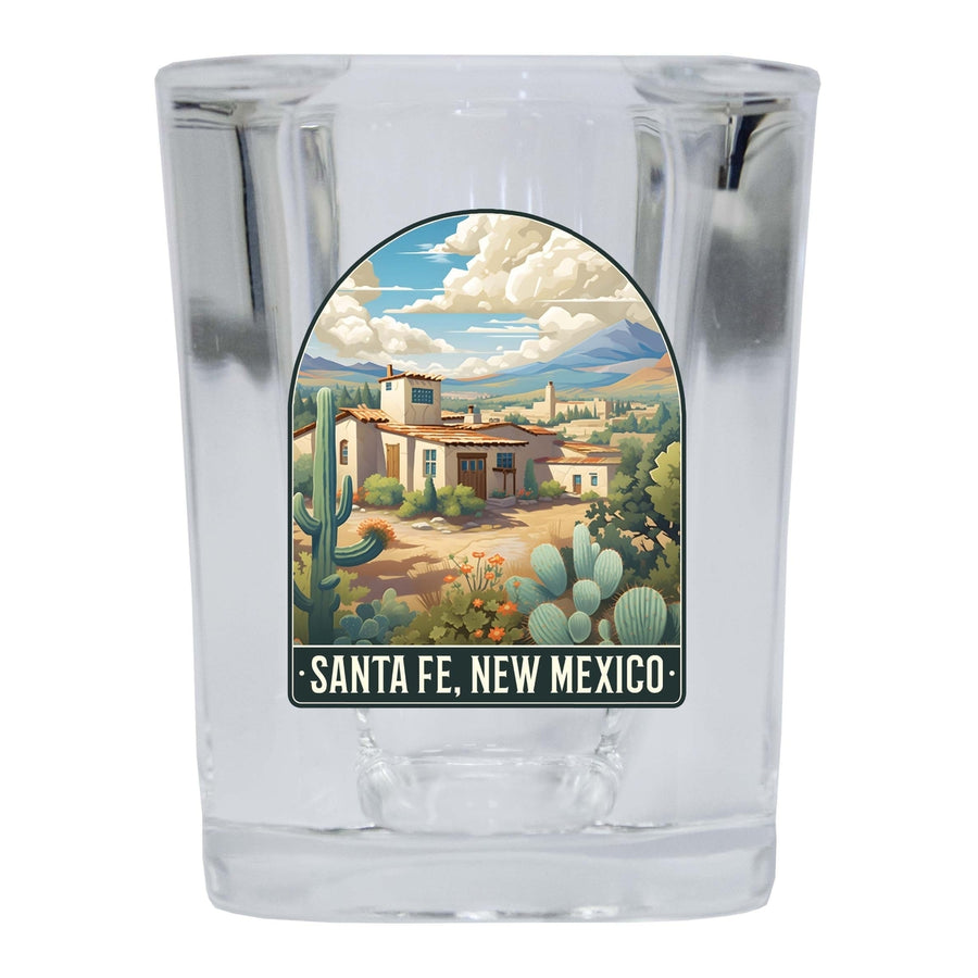 Santa Fe Mexico Design C Souvenir 2 Ounce Shot Glass Square Image 1