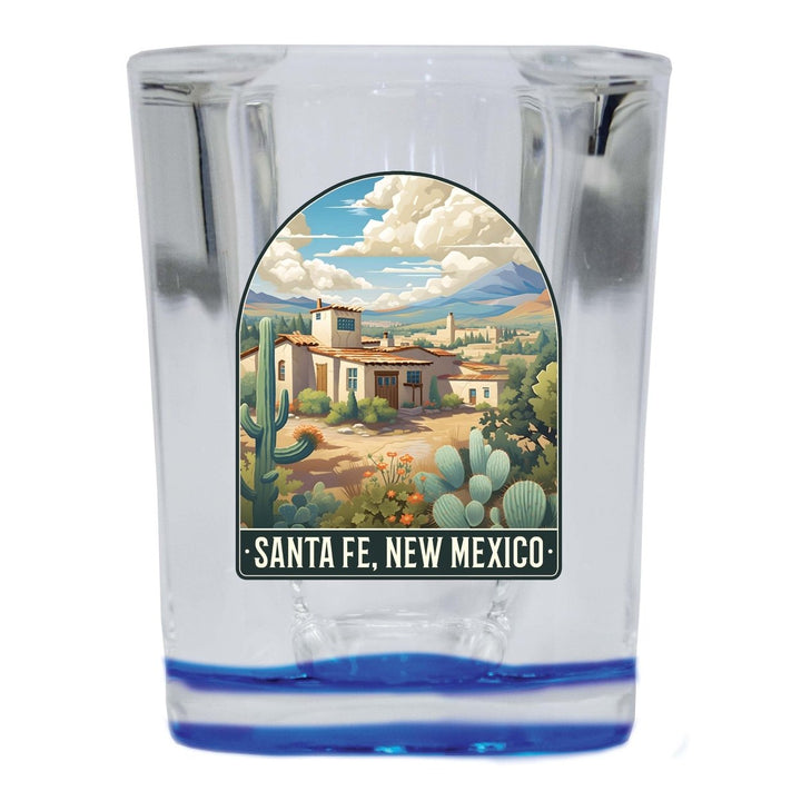 Santa Fe Mexico Design C Souvenir 2 Ounce Shot Glass Square Image 2