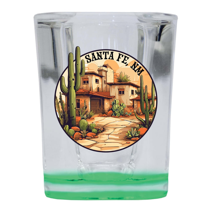 Santa Fe Mexico Design D Souvenir 2 Ounce Shot Glass Square Image 3