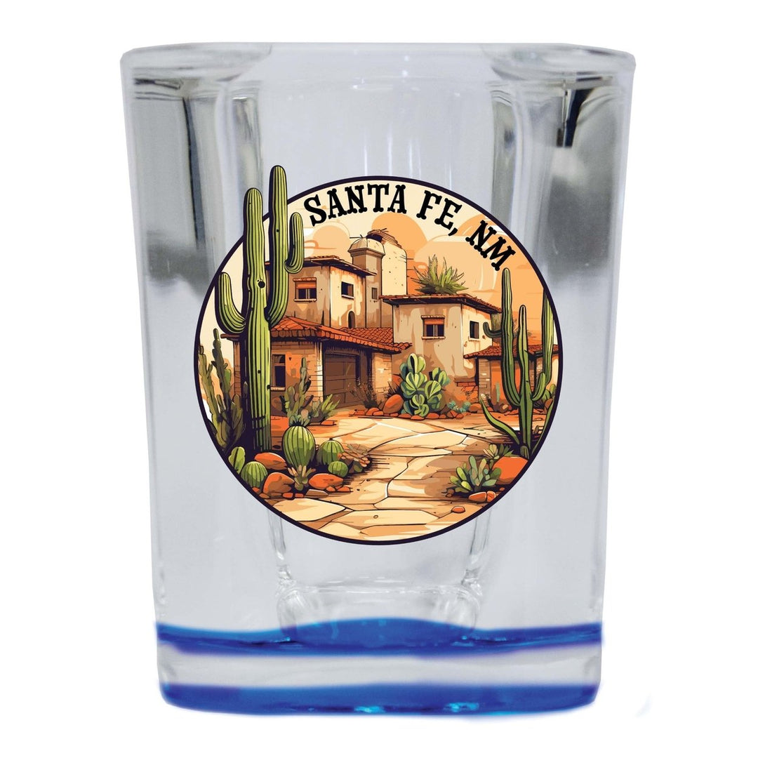 Santa Fe Mexico Design D Souvenir 2 Ounce Shot Glass Square Image 4