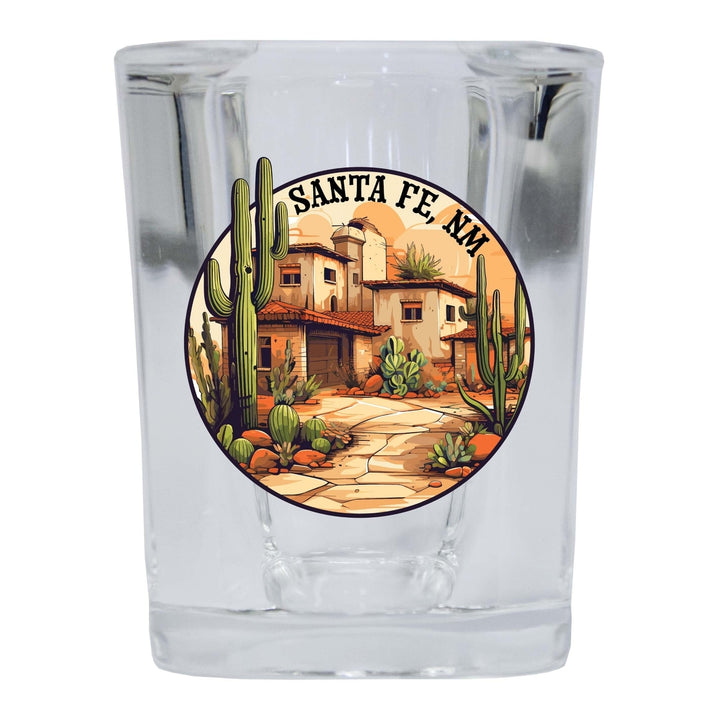 Santa Fe Mexico Design D Souvenir 2 Ounce Shot Glass Square Image 4