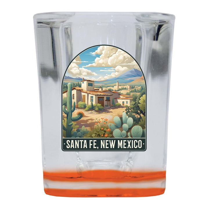 Santa Fe Mexico Design C Souvenir 2 Ounce Shot Glass Square Image 4