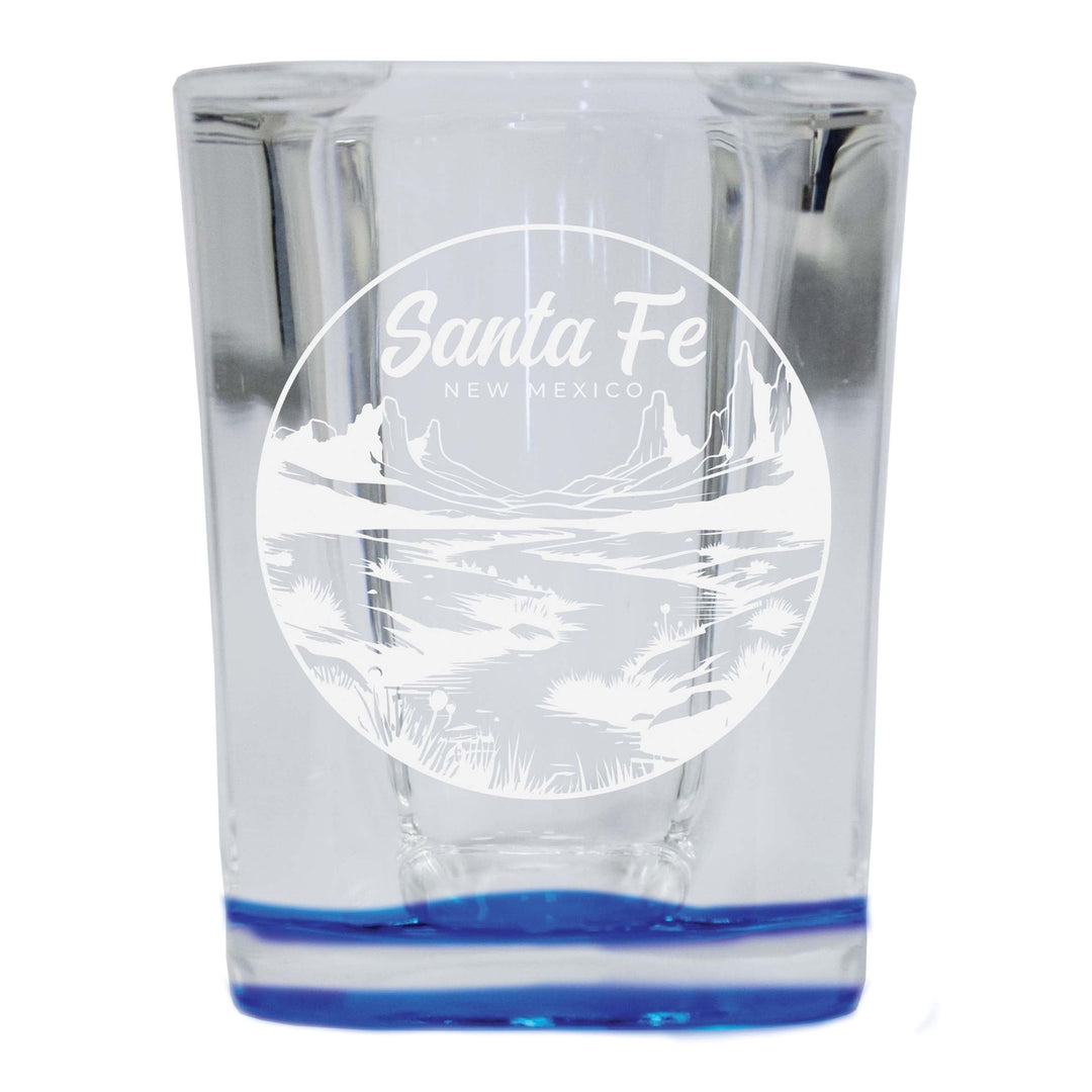 Santa Fe Mexico Souvenir 2 Ounce Engraved Shot Glass Square Image 4