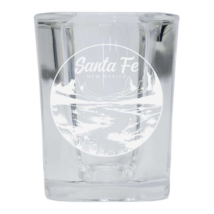 Santa Fe Mexico Souvenir 2 Ounce Engraved Shot Glass Square Image 4