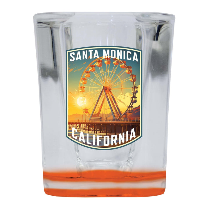 Santa Monica California Design C Souvenir 2 Ounce Shot Glass Square Image 1