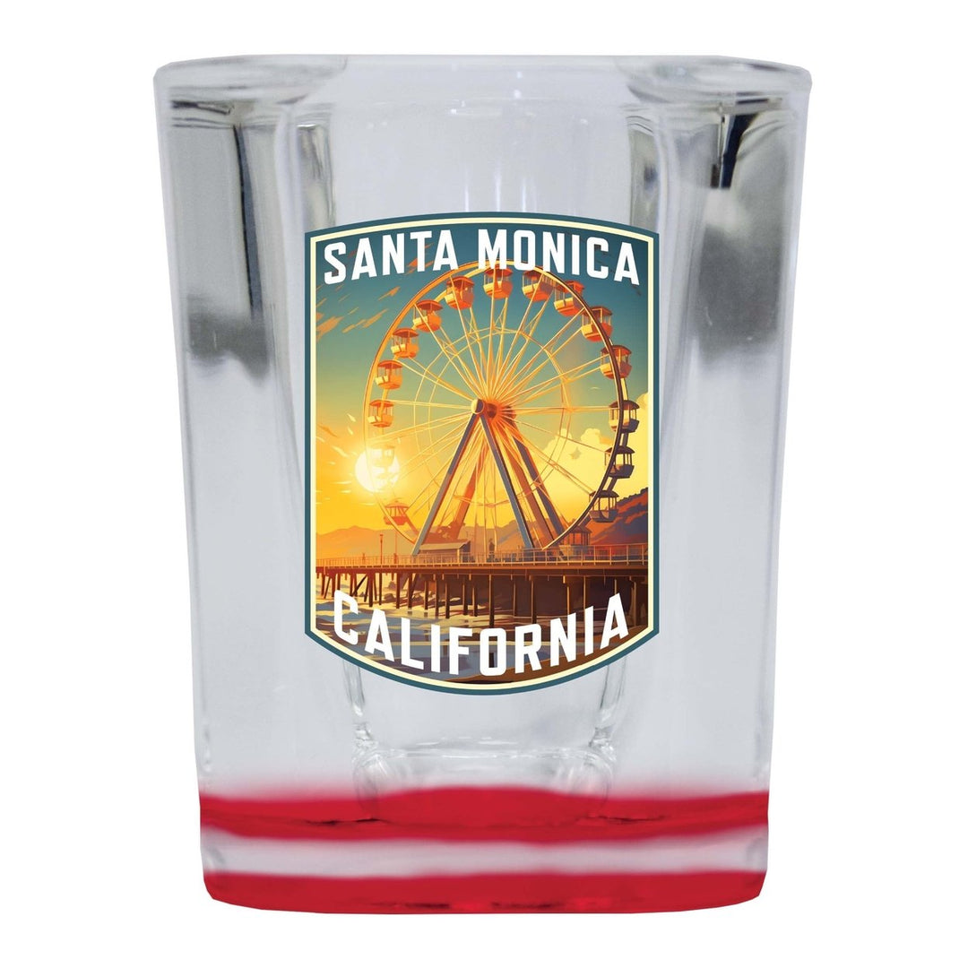 Santa Monica California Design C Souvenir 2 Ounce Shot Glass Square Image 2