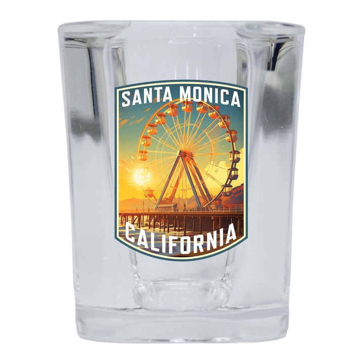 Santa Monica California Design C Souvenir 2 Ounce Shot Glass Square Image 3