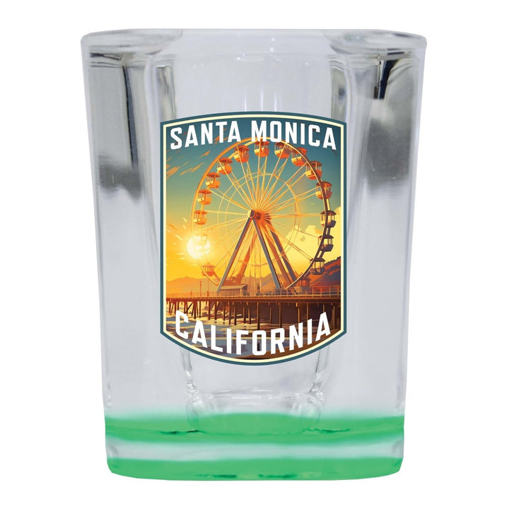 Santa Monica California Design C Souvenir 2 Ounce Shot Glass Square Image 4