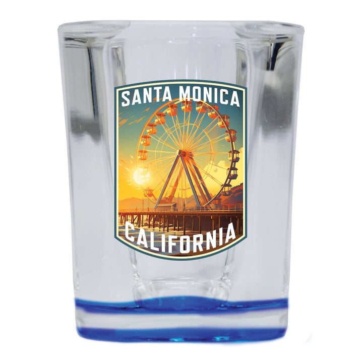 Santa Monica California Design C Souvenir 2 Ounce Shot Glass Square Image 4