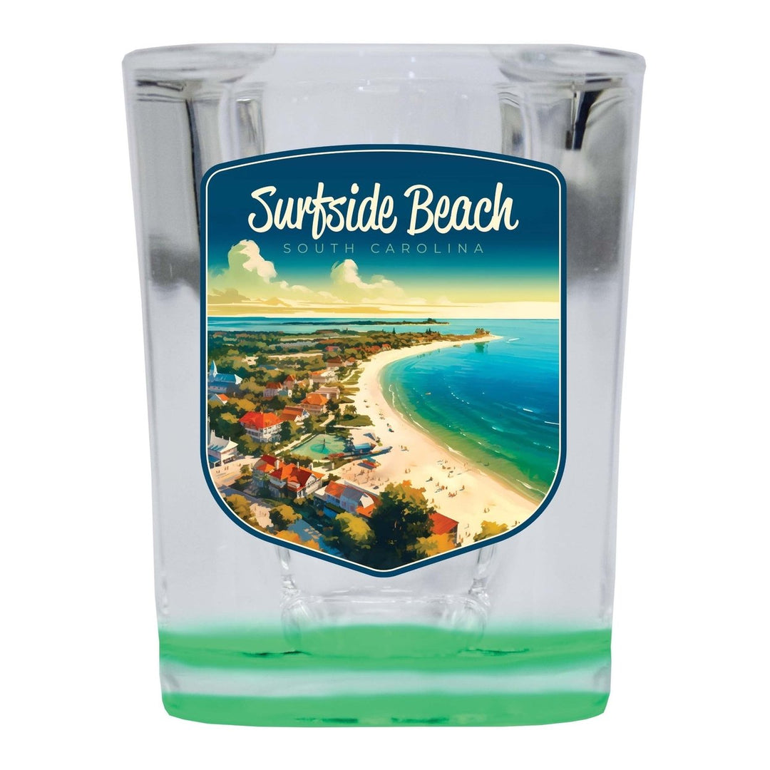 Surfside Beach South Carolina Design A Souvenir 2 Ounce Shot Glass Square Image 2