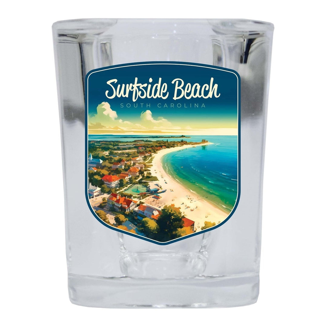 Surfside Beach South Carolina Design A Souvenir 2 Ounce Shot Glass Square Image 3