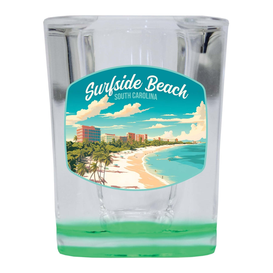 Surfside Beach South Carolina Design B Souvenir 2 Ounce Shot Glass Square Image 1