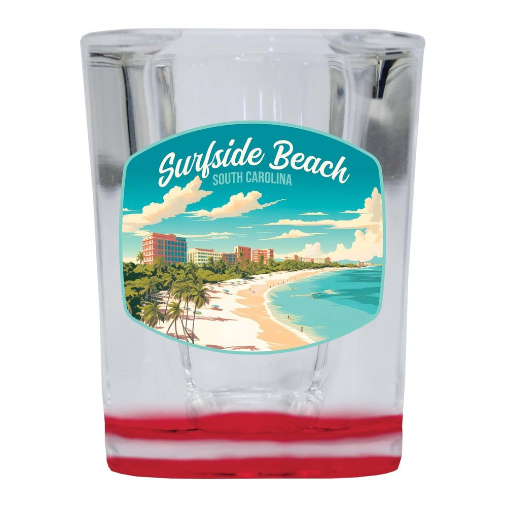 Surfside Beach South Carolina Design B Souvenir 2 Ounce Shot Glass Square Image 2