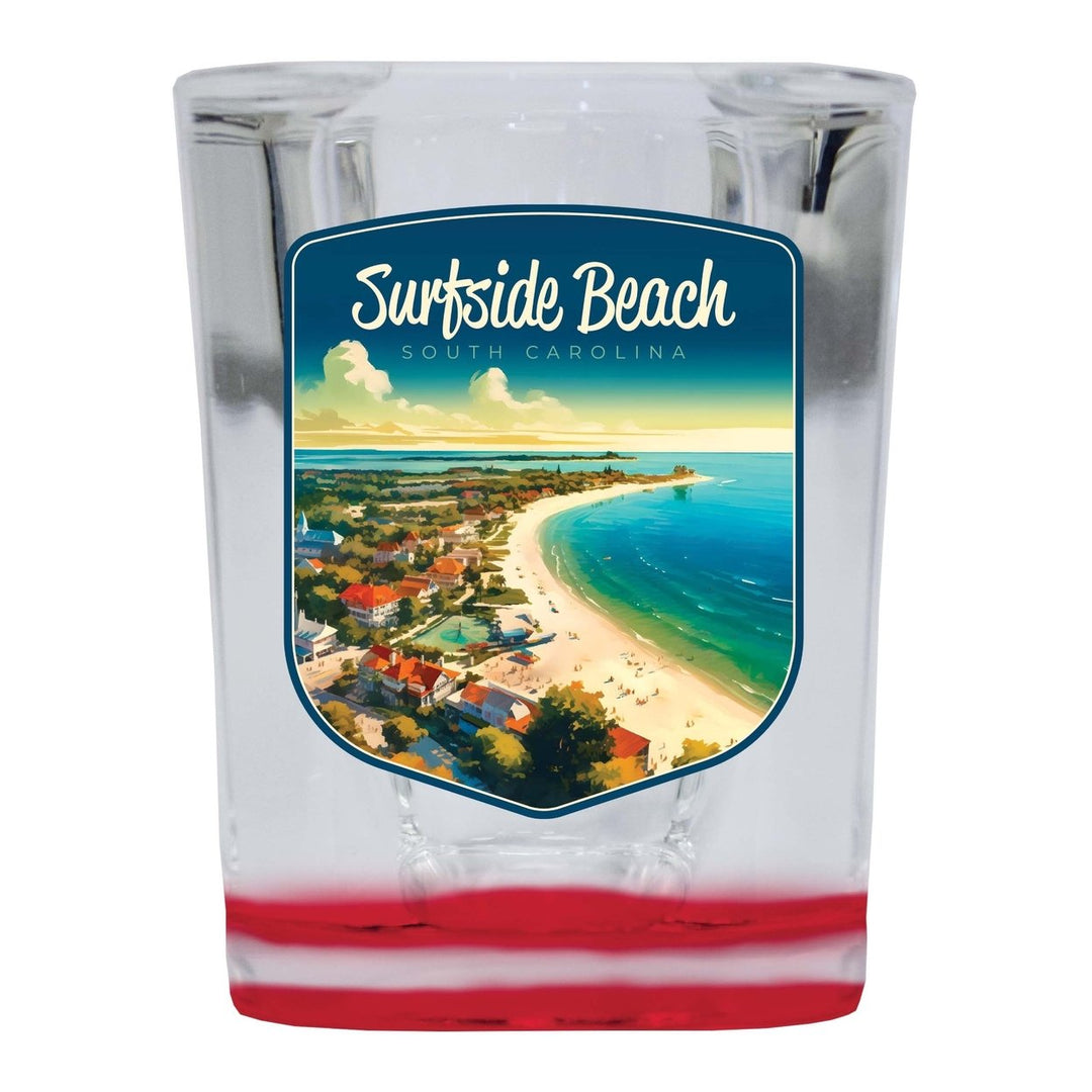 Surfside Beach South Carolina Design A Souvenir 2 Ounce Shot Glass Square Image 4