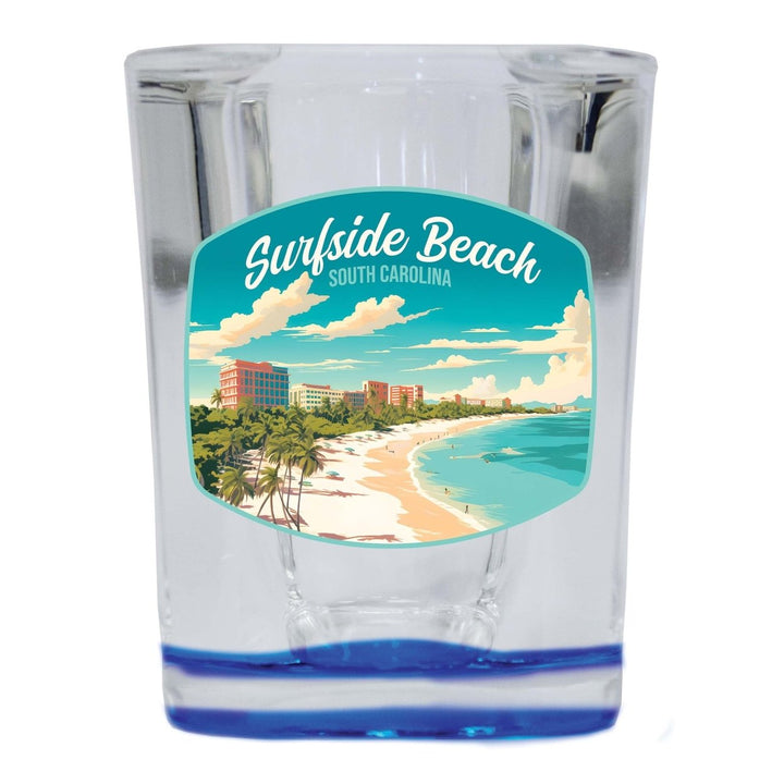 Surfside Beach South Carolina Design B Souvenir 2 Ounce Shot Glass Square Image 4