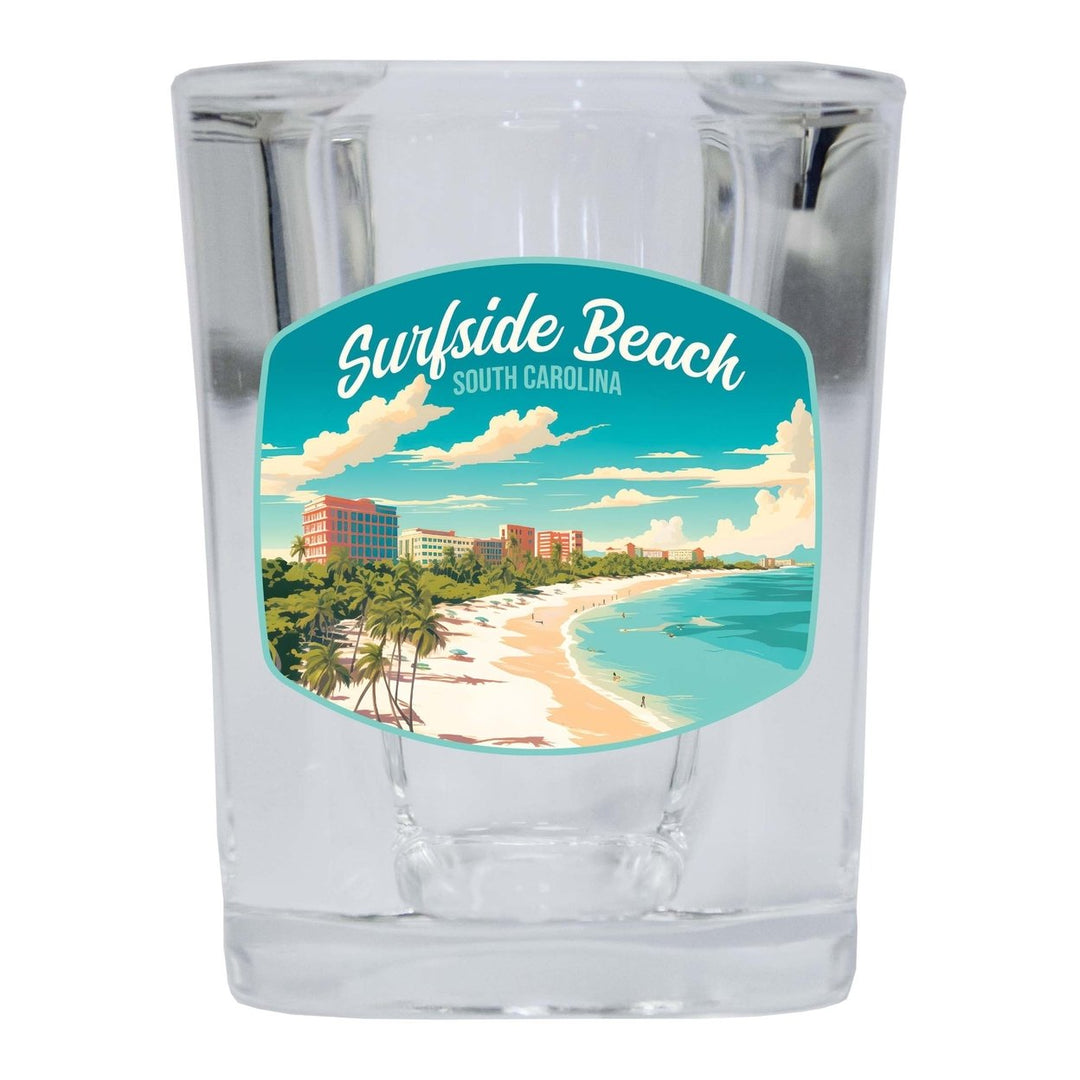 Surfside Beach South Carolina Design B Souvenir 2 Ounce Shot Glass Square Image 4