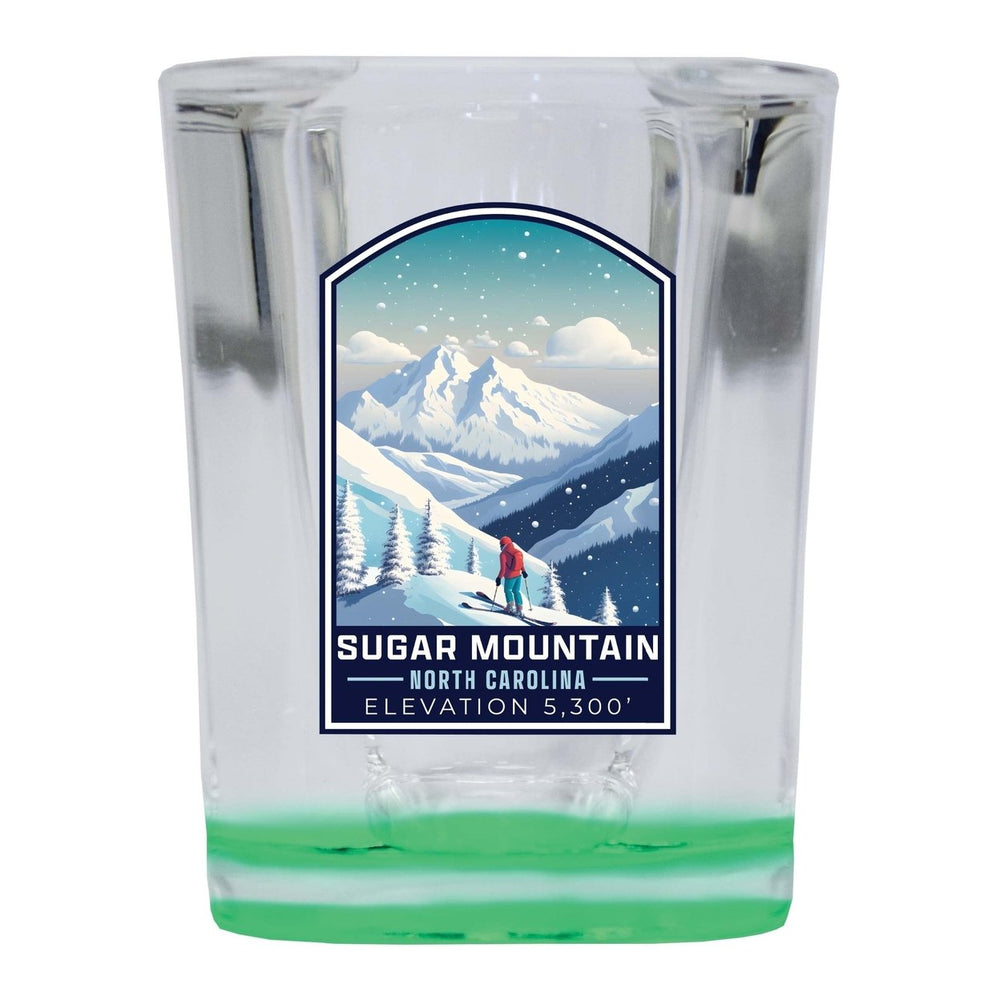 Sugar Mountain North Carolina Design B Souvenir 2 Ounce Shot Glass Square Image 2